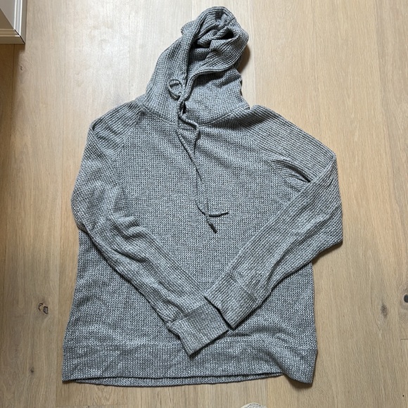 2 Piece Set! Grey waffle hoodie and pants set! - Picture 7 of 9